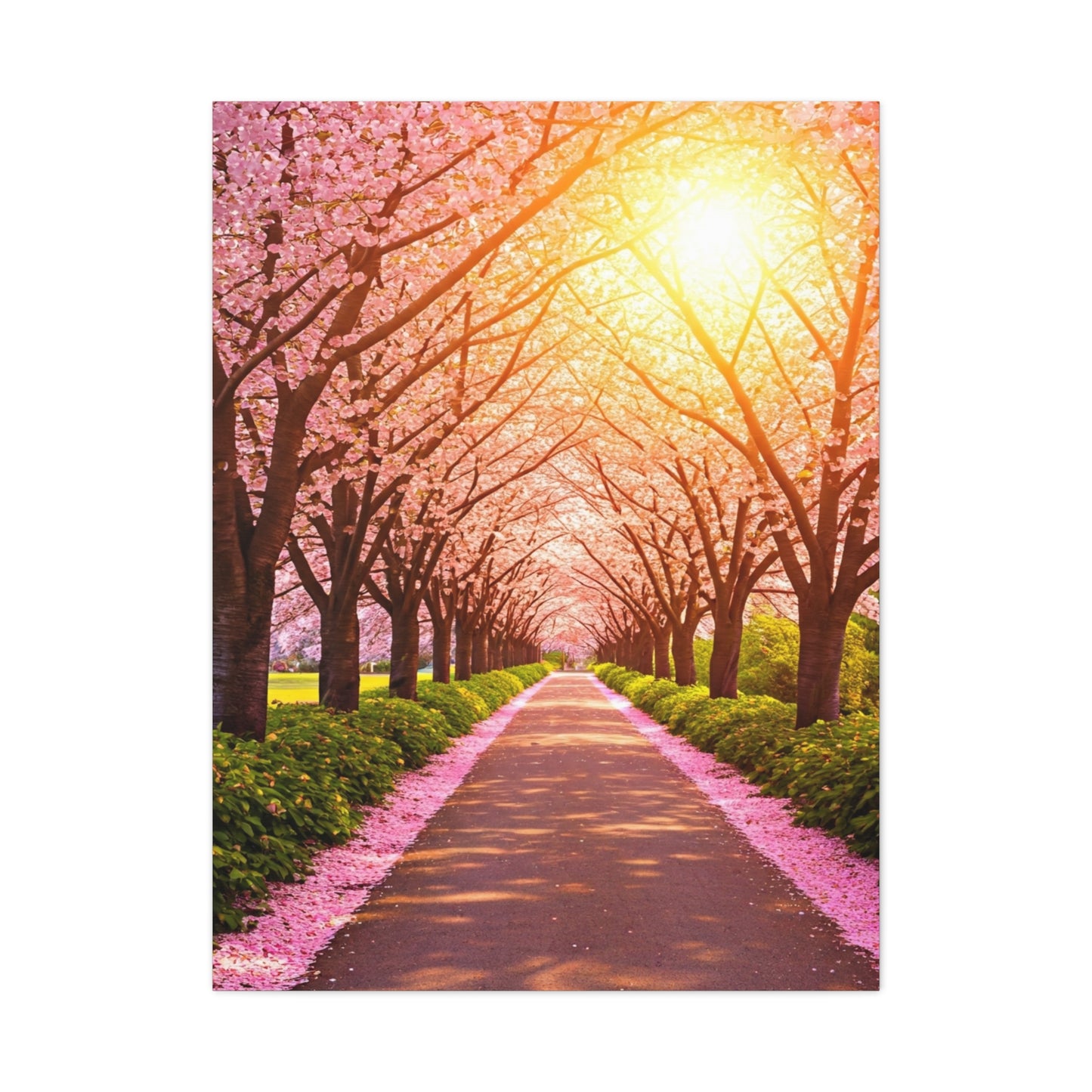 Cherry Blossom Tree Tunnel Spring Pathway Wall Art & Canvas Prints