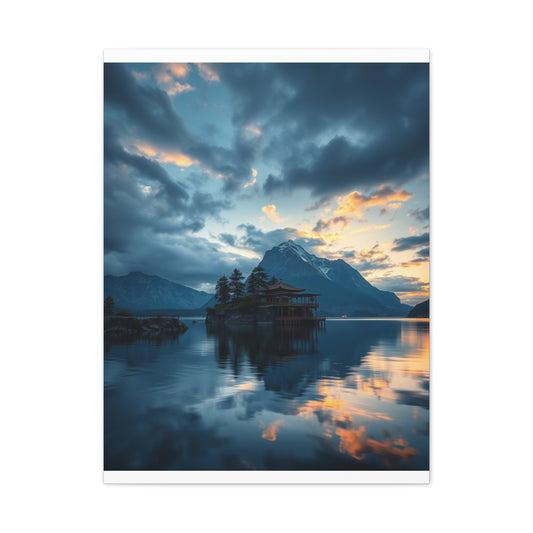 Premium Lake Canvas Print: Tranquil Waters Wall Decor