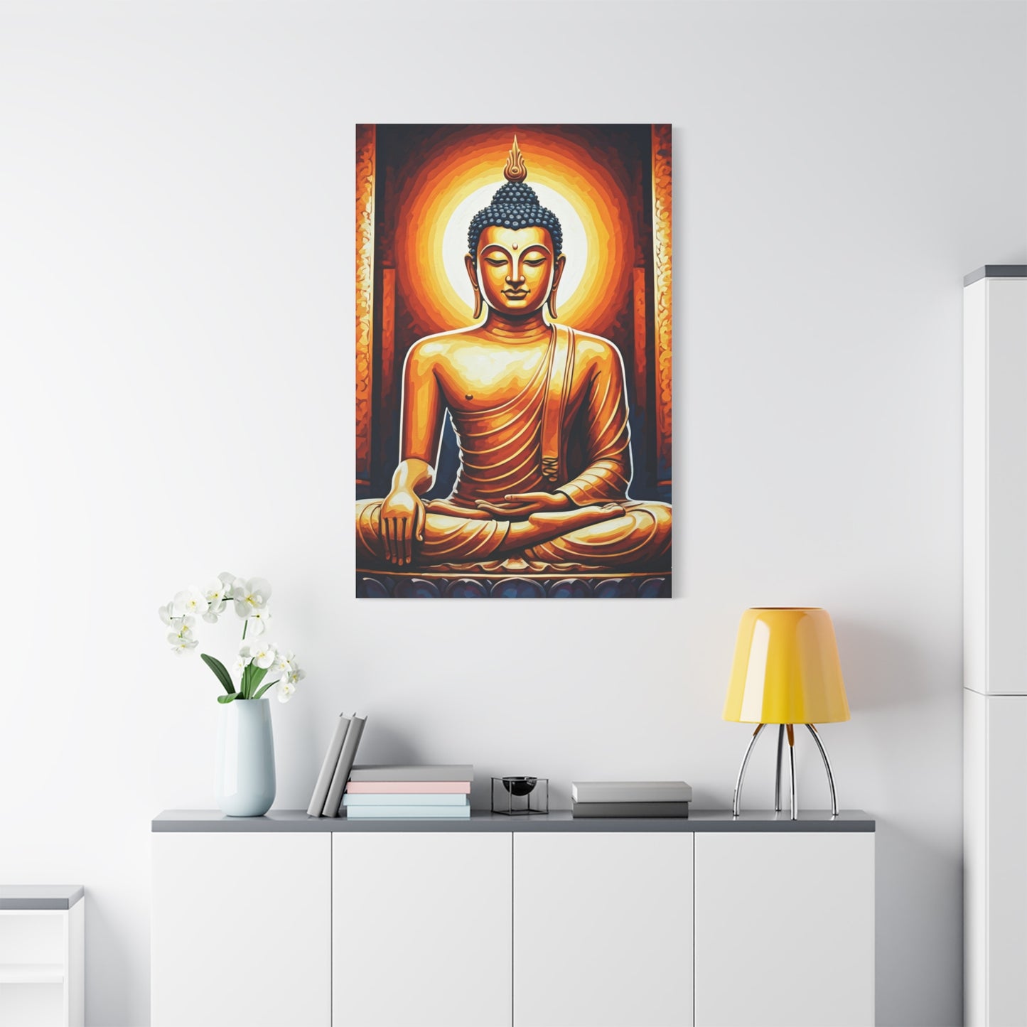 Golden Serenity Buddha Wall Art & Canvas Prints
