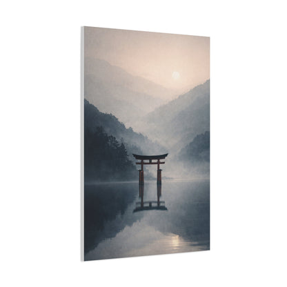 Zen Torii Reflection Wall Art & Canvas Print