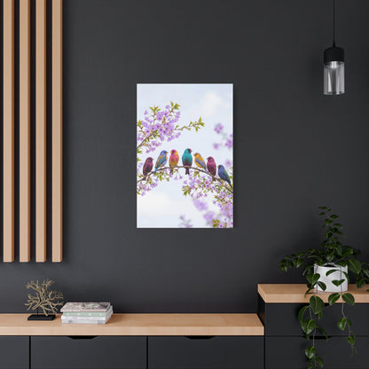 Spring Blossom Birds Composition Wall Art & Canvas Print