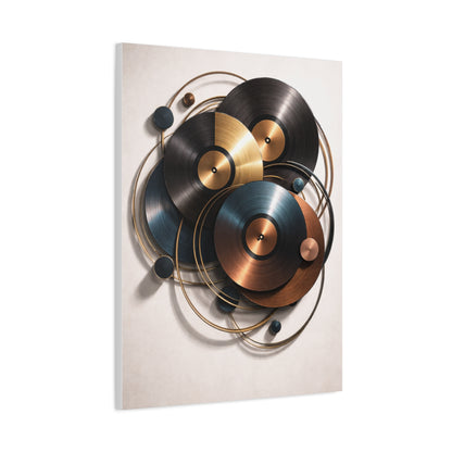 Abstract Vinyl Orbit Sculpture Wall Art & Canvas Print