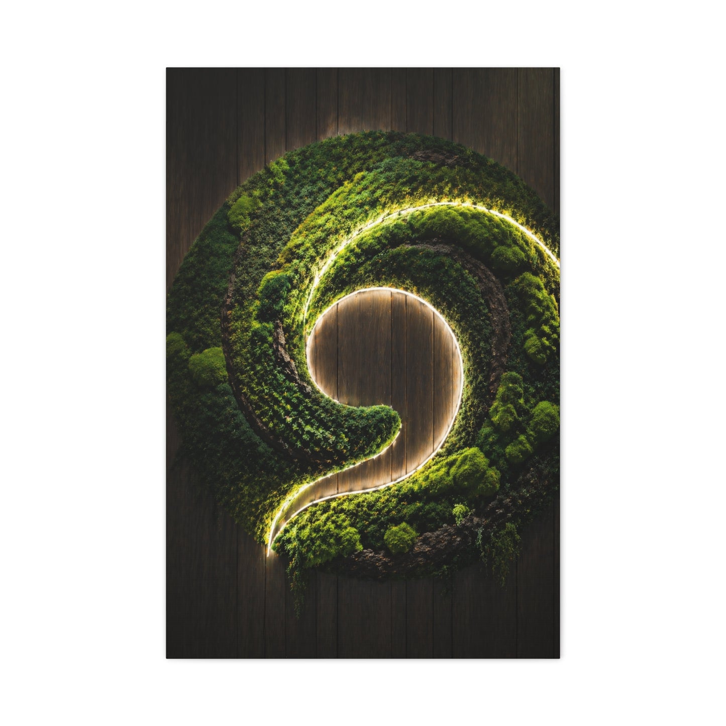 Moss Innovation Spiral Biophilic Wall Art & Canvas Print