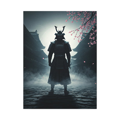 Samurai in the Misty Street Wall Art & Canvas Prints