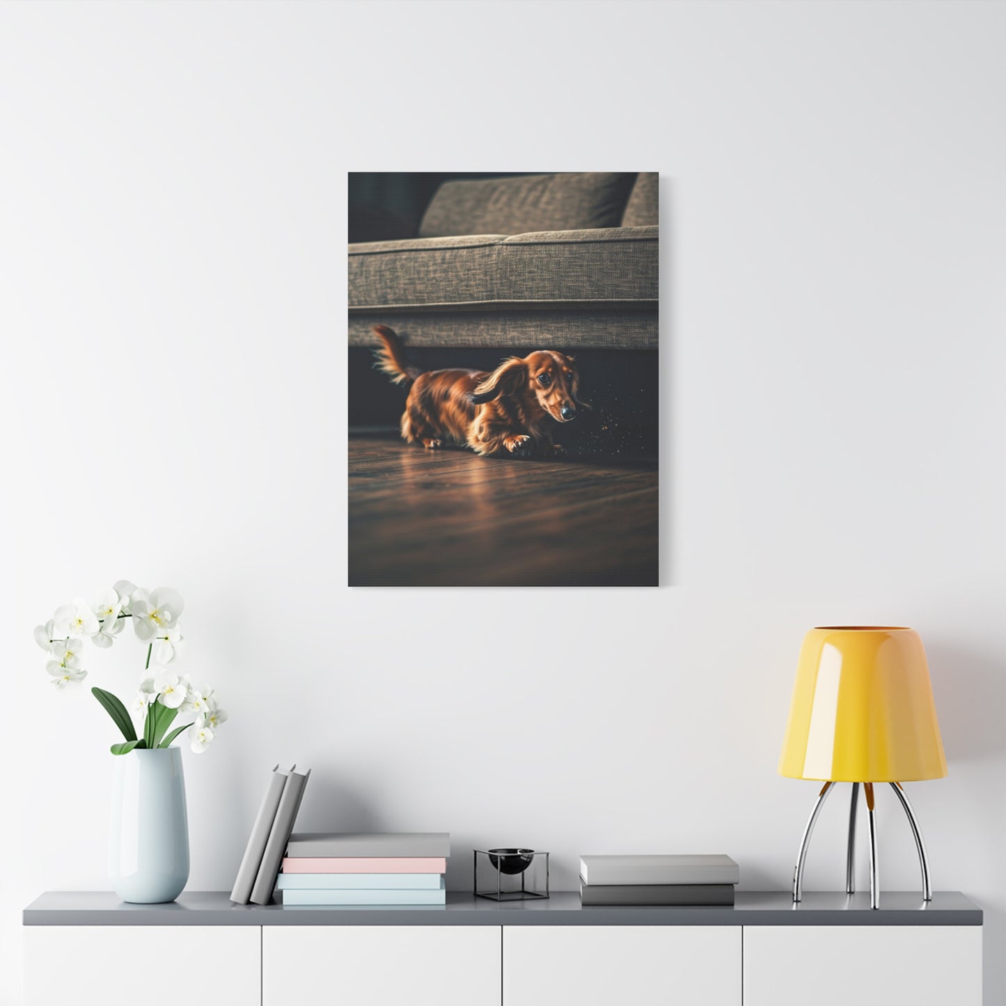 Playful Dash Dachshund Wall Art & Canvas Print