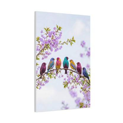 Spring Blossom Birds Composition Wall Art & Canvas Print