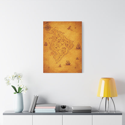 Old Pirate Island Chart Wall Art & Canvas Prints