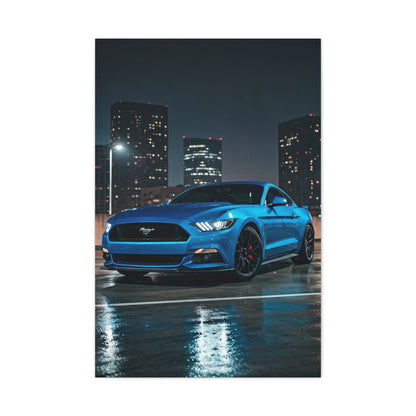 Ford Mustang Dark Horse Rooftop Parking Garage Wall Art & Canvas Prints