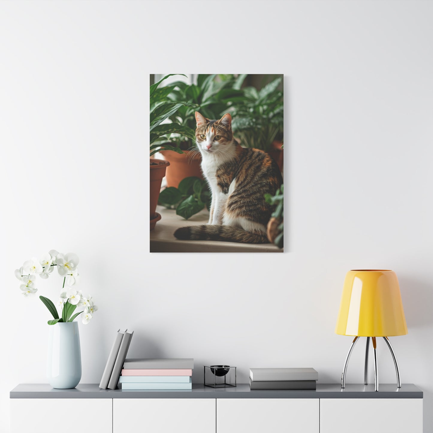 Serene Garden Cat Wall Art & Canvas Prints