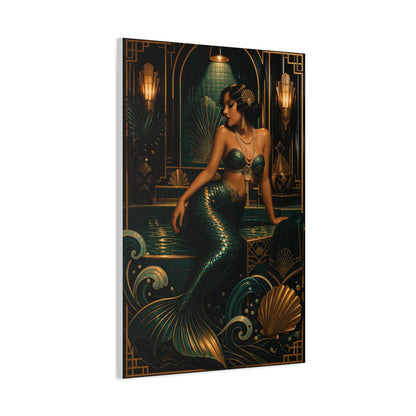 Art Deco Emerald Mermaid Luxe Wall Art & Canvas Print