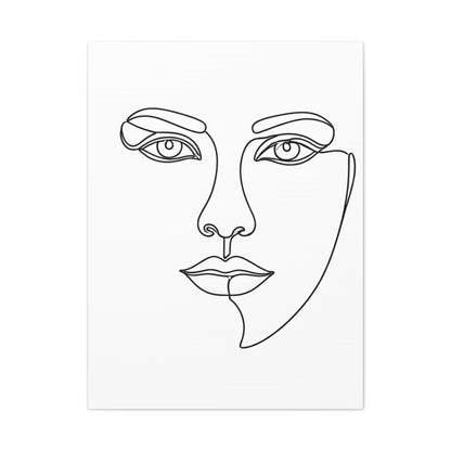Abstract Line Face Wall Art & Canvas Prints