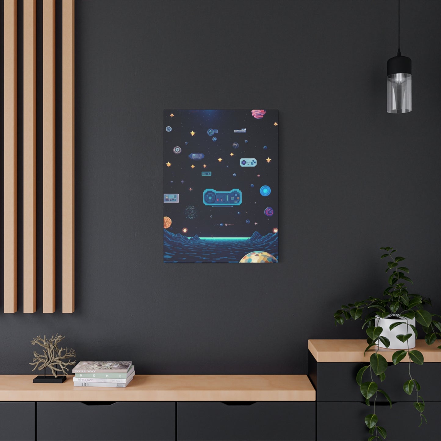 Pixel Space Arcade Wall Art & Canvas Prints
