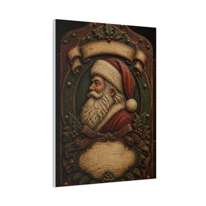 Heirloom Santa Wooden Plaque Wall Art & Canvas Print