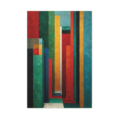 Industrial Architectural Color Block Wall Art & Canvas Print