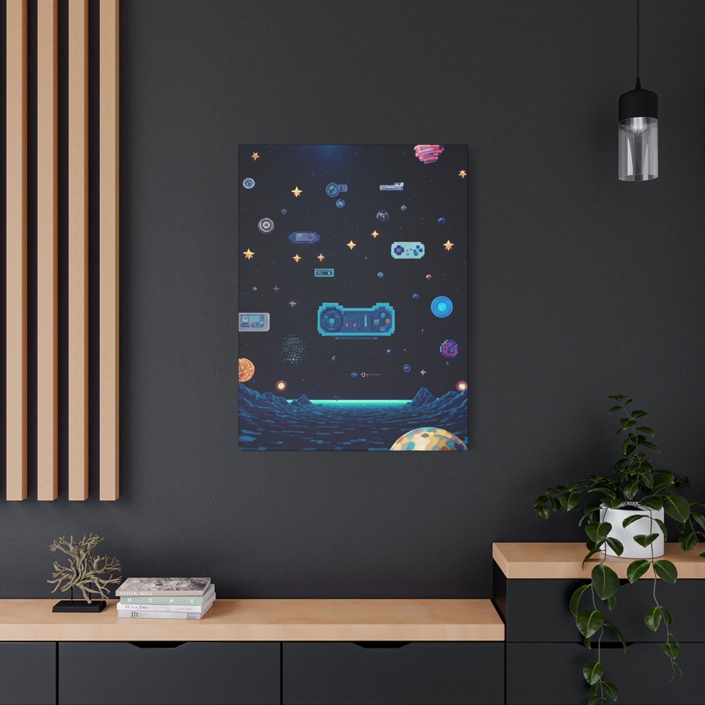 Pixel Space Arcade Wall Art & Canvas Prints