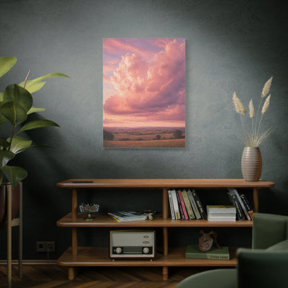 Pink Cloudscape Horizon Landscape Wall Art & Canvas Print
