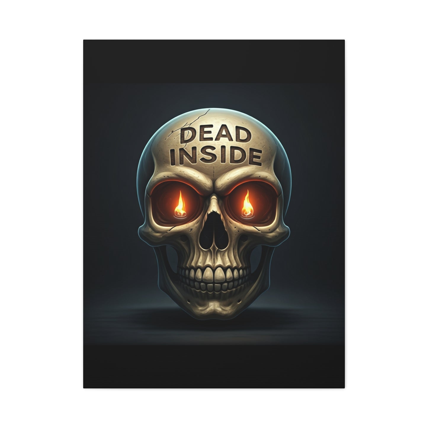 Dead Inside Inferno Skull Wall Art & Canvas Print