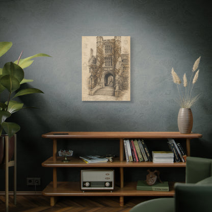 Ivy-Covered Gothic Arch Architectural Study Wall Art & Canvas Print
