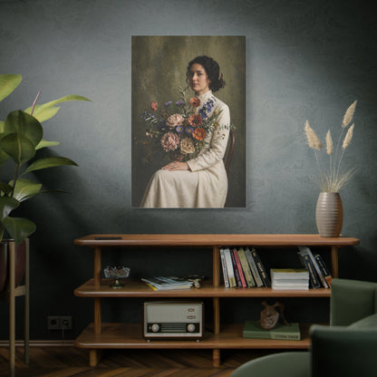 Timeless Floral Portrait Study Wall Art & Canvas Print