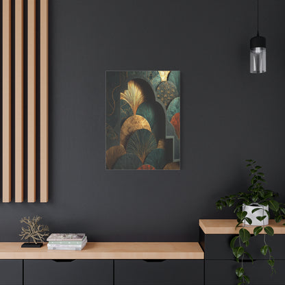 Emerald Art Deco Architectural Wall Art & Canvas Print