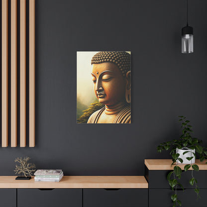 Golden Contemplation Buddha Close-Up Wall Art & Canvas Prints