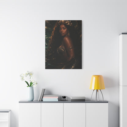 Regal Ocean Queen Mermaid Portrait Wall Art & Canvas Print