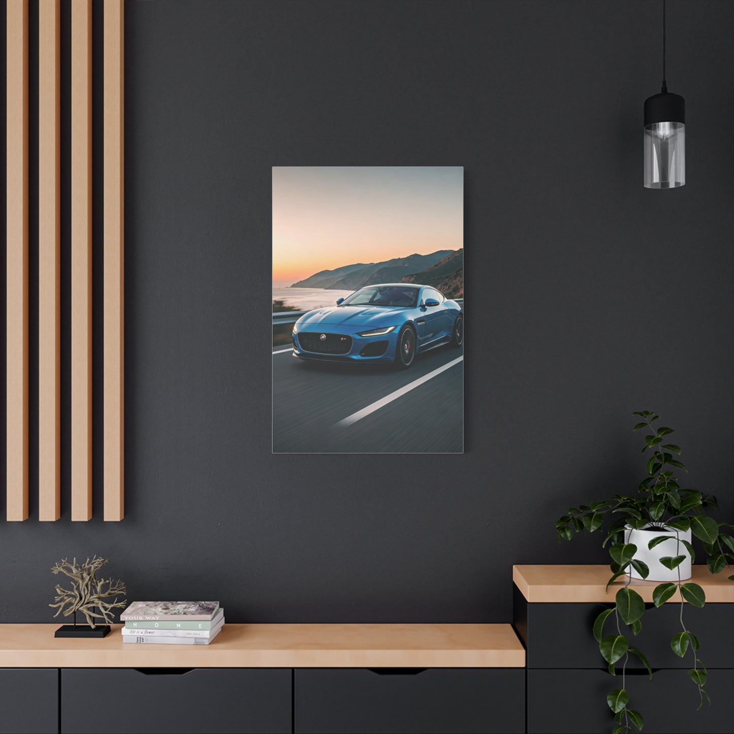 Jaguar F-Type Coastal Cliff Road Wall Art & Canvas Prints
