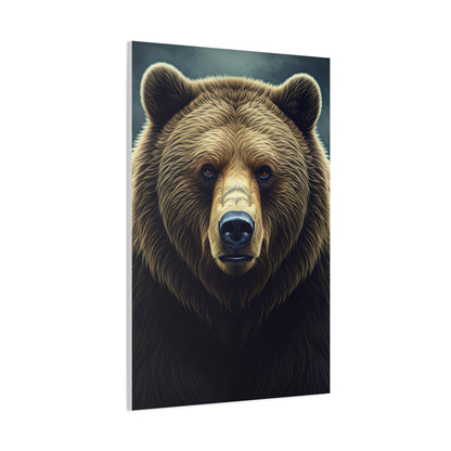 Vibrant Artistic Grizzly Portrait Wall Art & Canvas Prints