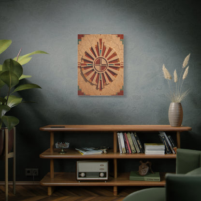Sacred Sunburst Geometry Southwest Wall Art & Canvas Print