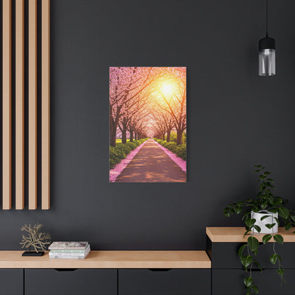 Cherry Blossom Tree Tunnel Spring Pathway Wall Art & Canvas Prints