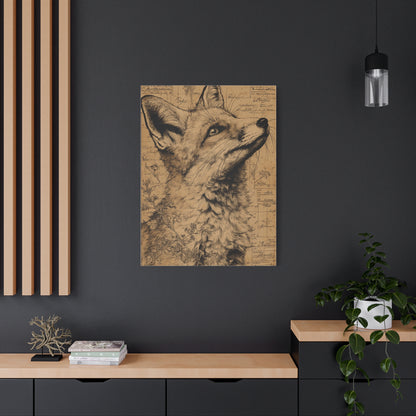 Vintage Natural History Fox Study Wall Art & Canvas Print