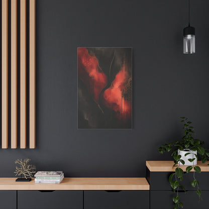 Red and Black Luxury Abstract Flow Wall Art & Canvas Print