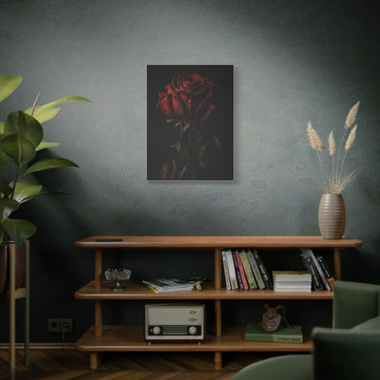 Dark Crimson Rose Still Life Wall Art & Canvas Print