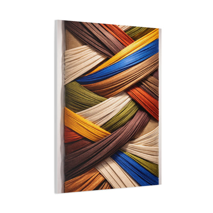Dimensional Wrapped Fabric Bands Wall Art & Canvas Print