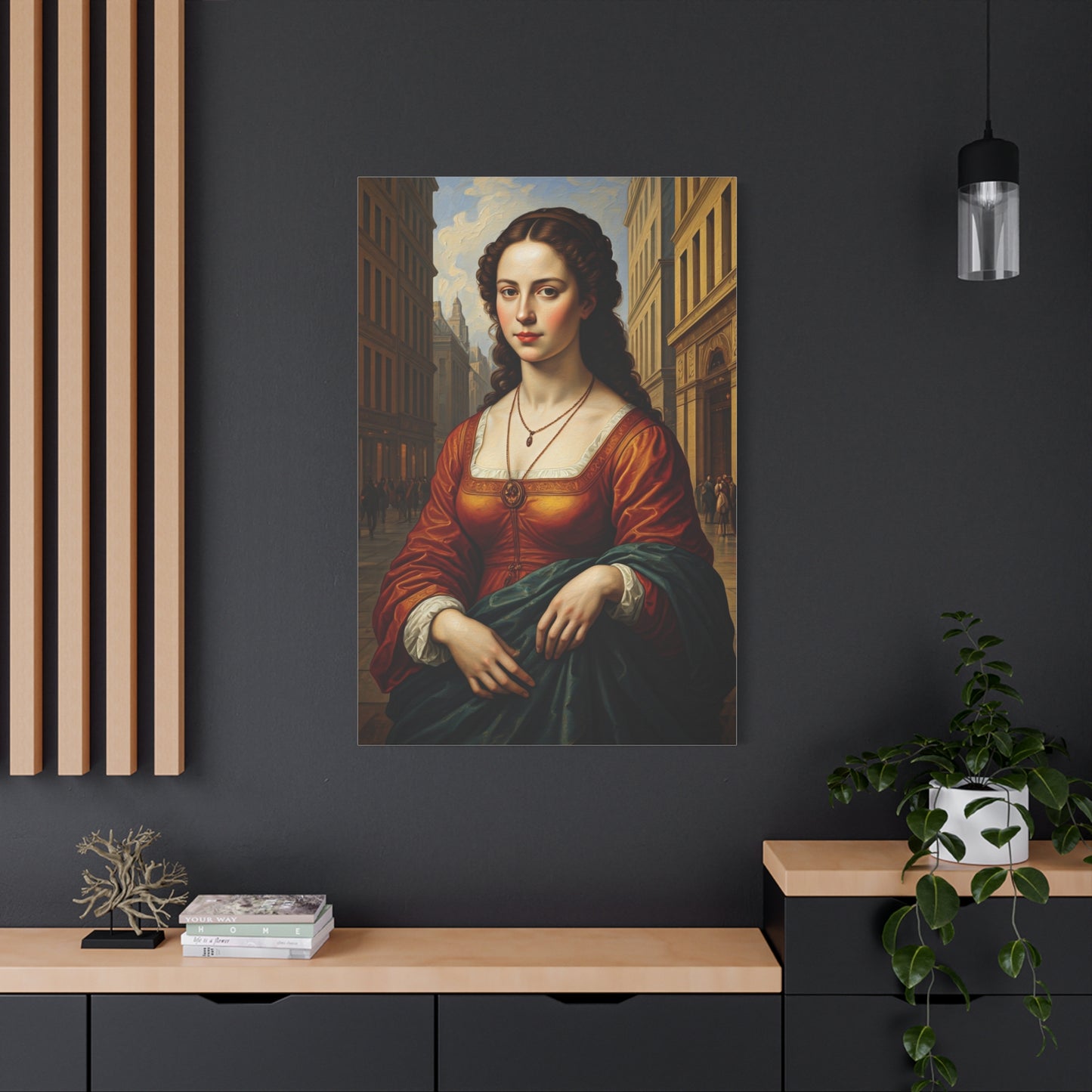 Renaissance Elegance Woman Portrait Wall Art & Canvas Print