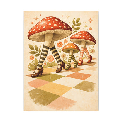 Funny Surreal Mushroom Poster Aesthetic Wall Art & Canvas Print