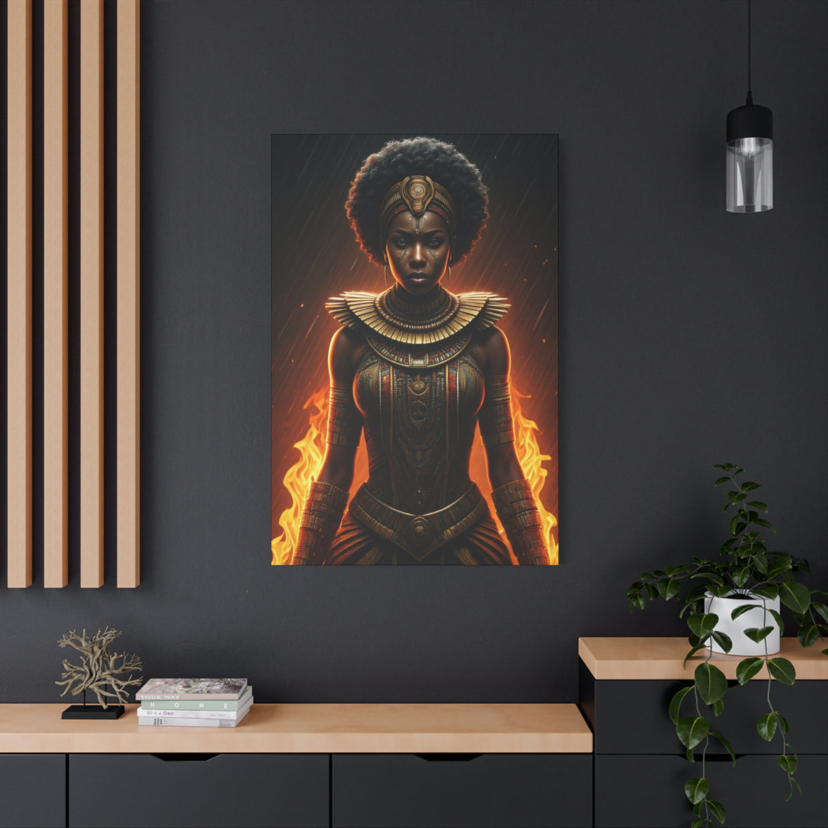 Flame Crown Warrior Queen Wall Art & Canvas Prints