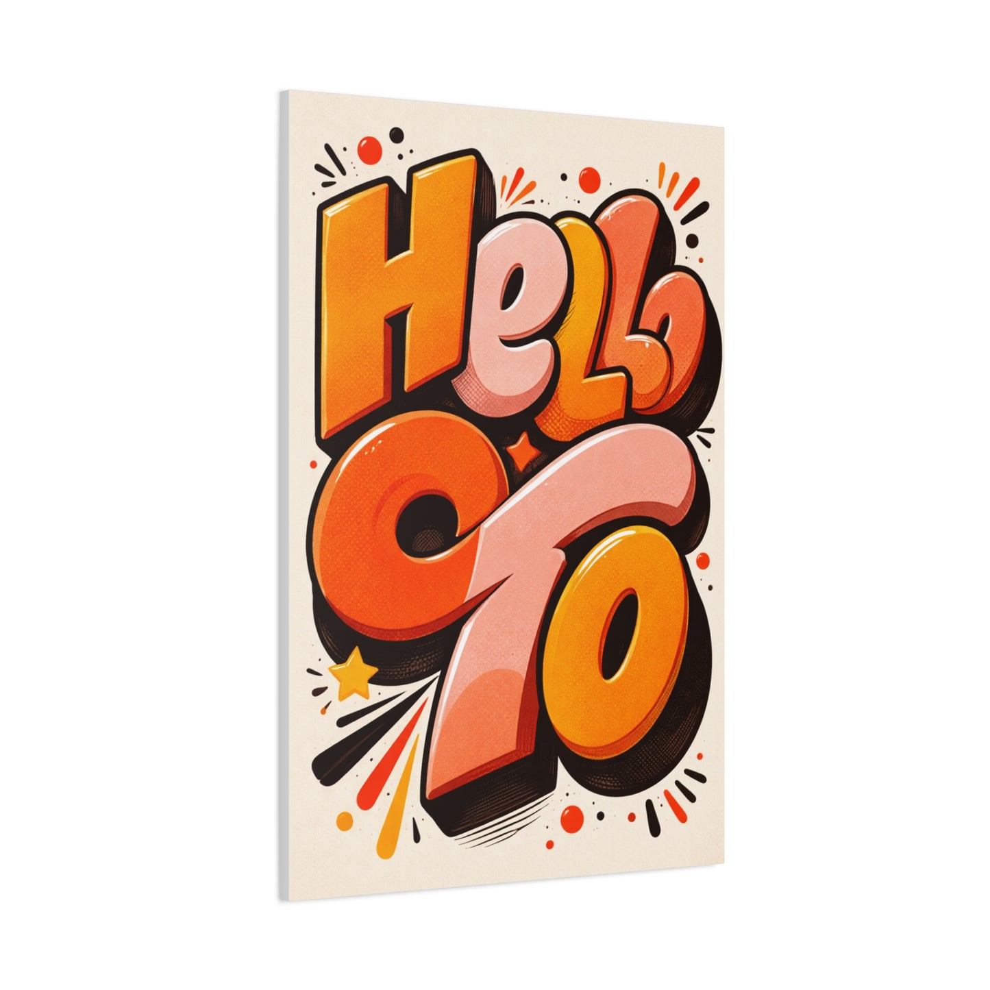 Retro Pop Typography Statement Wall Art & Canvas Print