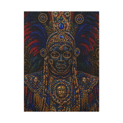 Black Masking Ceremonial Portrait Wall Art & Canvas Print