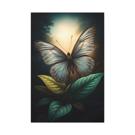 Luminous Pale Wing Butterfly Garden Portrait Wall Art & Canvas Prints