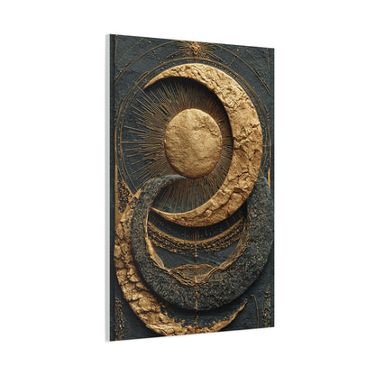 Celestial Gold Eclipse Wall Art & Canvas Print