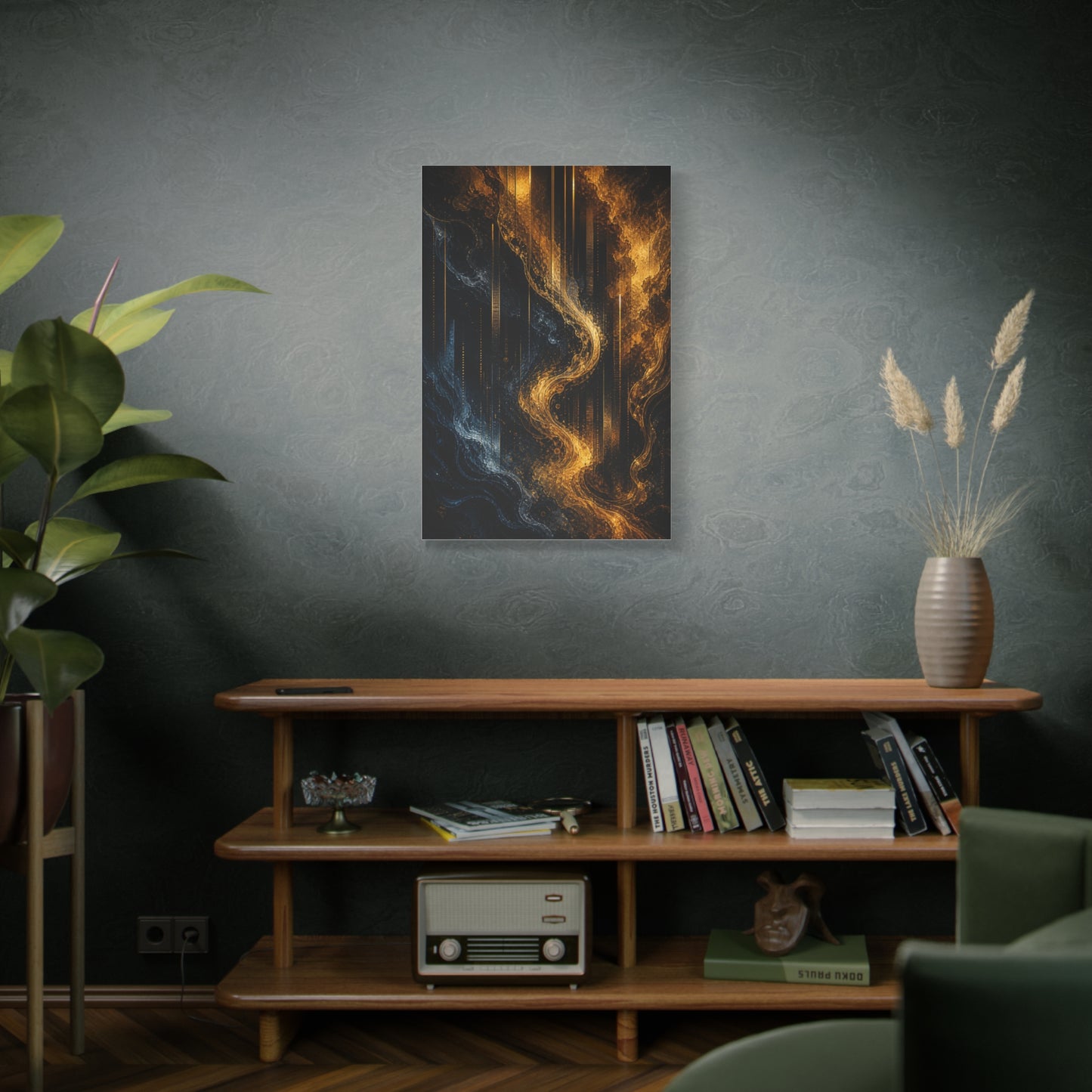 Liquid Gold Abstract Bar Atmosphere Wall Art & Canvas Print