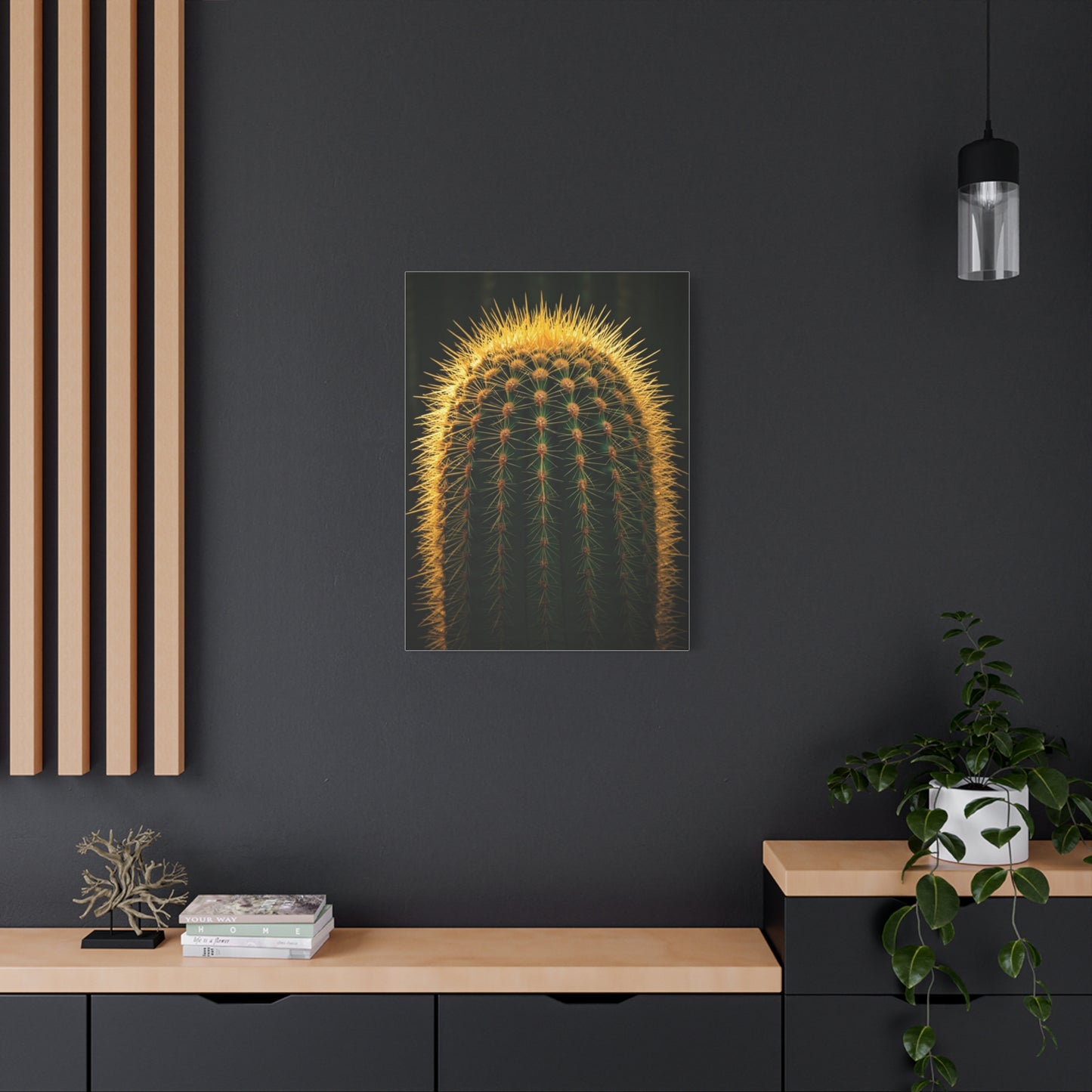 Radiant Barrel Cactus Glow Wall Art & Canvas Prints
