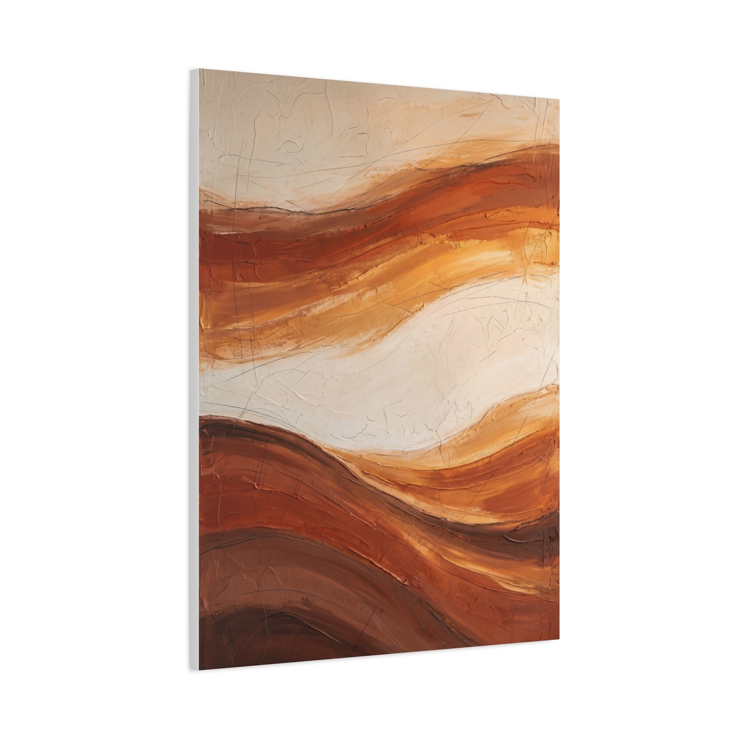 Terracotta Flow Minimal Abstract Wall Art & Canvas Print