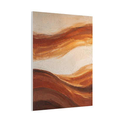 Terracotta Flow Minimal Abstract Wall Art & Canvas Print