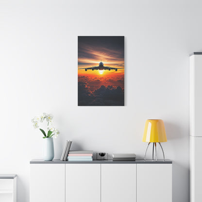 Sunset Flight Above the Clouds Wall Art & Canvas Prints