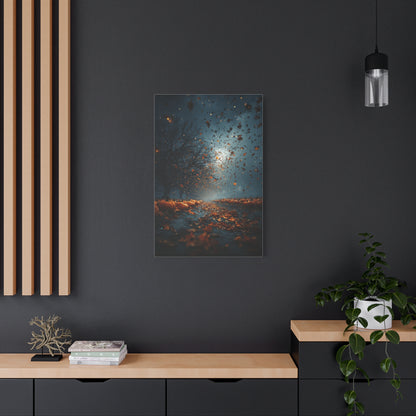 Autumn Leaf Storm Pumpkin Field Wall Art & Canvas Print