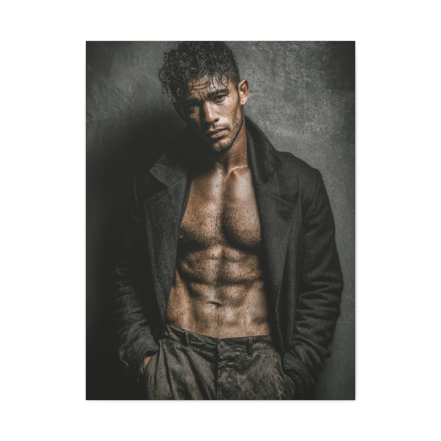Muscular Male Editorial Portrait Wall Art & Canvas Print