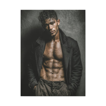 Muscular Male Editorial Portrait Wall Art & Canvas Print