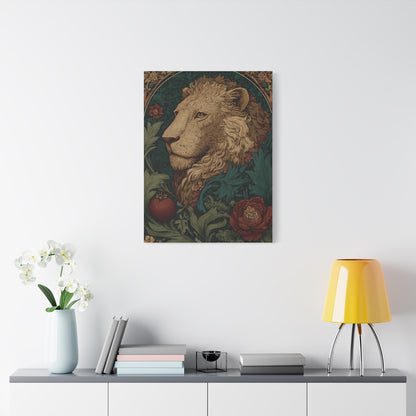 Ornamental Lion Botanical Heritage Wall Art & Canvas Print